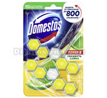 Туалетный блок для унитаза Domestos Power 5 свежесть лайма дуо 2х55 г