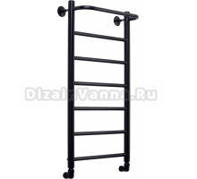 Полотенцесушитель водяной Comfysan Capri W-8 80х40 черный матовый