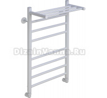 Полотенцесушитель водяной Comfysan Luce W-8 80х40 белый матовый, с полкой