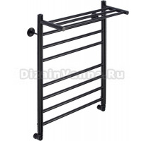 Полотенцесушитель водяной Comfysan Luce W-8 80х50 черный матовый, с полкой