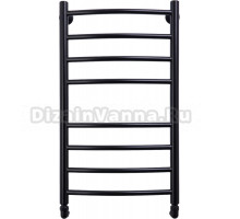 Полотенцесушитель водяной Comfysan Noumi W-8 80х40 черный матовый