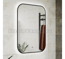 Зеркало Bauedge Black Rand 60х80, с подсветкой, сенсорное, черное