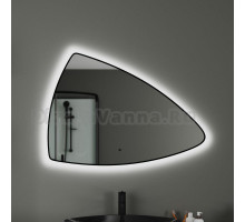 Зеркало Bauedge Triangle Loft 90х70 с подсветкой, сенсорное, черное