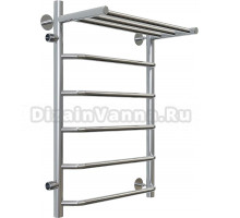 Полотенцесушитель водяной Aringa Римини 50x80 с полкой, с боковым подключением 50 слева