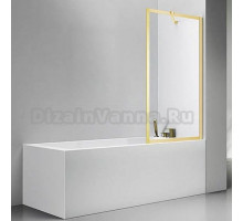 Шторка на ванну Veconi Palau PL-85G 90x150, брашированное золото