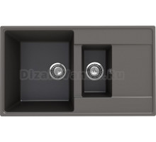 Мойка кухонная Ulgran Quartz Prima 860 асфальт