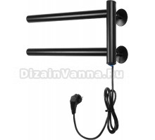 Полотенцесушитель электрический ARIS Крис ПСН-37-04ч 18х40, черный