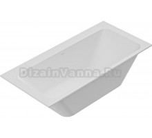 Ванна из искусственного камня Cezares Slider Solid Surface 170x80 см, со сливом-переливом, с донным клапаном, матовая