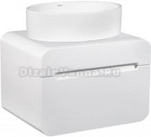 Тумба с раковиной Runo Ницца 60 белая, раковина Ovale 50