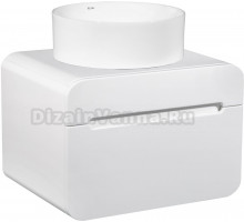 Тумба с раковиной Runo Ницца 60 белая, раковина Palla 40