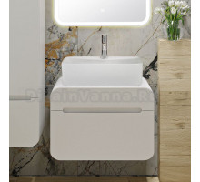 Тумба с раковиной Runo Ницца 60 белая, раковина Lavello 50