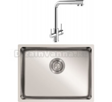 Комплект Мойка кухонная TopZero Micro ME500 + Смеситель MEGA Life MG-TK05 хром