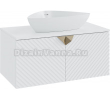 Тумба с раковиной Runo Андорра 85 белая матовая, белый глянец, раковина Terzo 60
