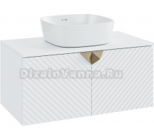 Тумба с раковиной Runo Андорра 85 белая матовая, белый глянец, раковина Bella 40