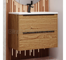 Тумба с раковиной La Fenice Tesoro 80, дуб канзас коричневый