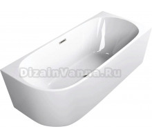 Акриловая ванна Ceruttispa Ami 10091 R 170x75 см, угловая, с каркасом, со сливом-переливом, с донным клапаном, асимметричная