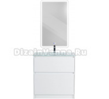 Мебель для ванной BelBagno Kraft 80 напольная, bianco opaco, раковина BB810/465-LV-VTR-BL