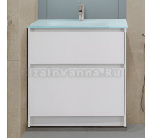 Тумба с раковиной BelBagno Kraft 80 напольная, bianco opaco, раковина BB810/465-LV-VTR-BO