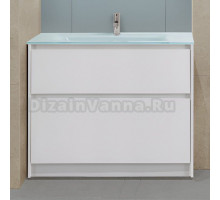 Тумба с раковиной BelBagno Kraft 100 напольная, bianco opaco, раковина BB1010/465-LV-VTR-BL