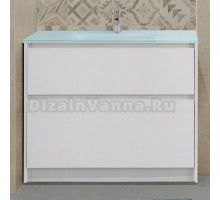 Тумба с раковиной BelBagno Kraft 100 напольная, bianco opaco, раковина BB1010/465-LV-VTR-BO