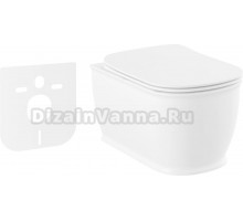 Комплект Унитаз подвесной Lavinia Boho Bell Pro Rimless 3301101R безободковый, с микролифтом + Шумоизоляция RelFix 38050010