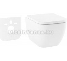 Комплект Унитаз подвесной Lavinia Boho One Rimless 3302103R безободковый, с микролифтом + Шумоизоляция RelFix 38050010