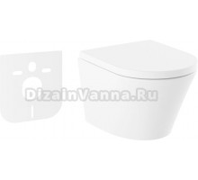 Комплект Унитаз подвесной Lavinia Boho Biore Compacto Rimless 3304101C безободковый, с микролифтом + Шумоизоляция RelFix 38050010