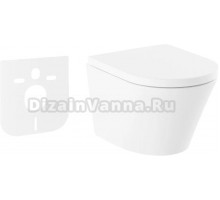 Комплект Унитаз подвесной Lavinia Boho Biore Rimless 3304102R безободковый, с микролифтом + Шумоизоляция RelFix 38050010