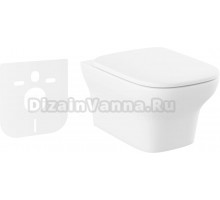 Комплект Унитаз подвесной Lavinia Boho Bristol Rimless 3305101R безободковый, с микролифтом + Шумоизоляция RelFix 38050010