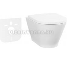 Комплект Унитаз подвесной Lavinia Boho Elegant Rimless 3308101R безободковый, с микролифтом + Шумоизоляция RelFix 38050010