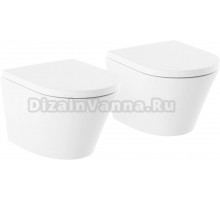 Комплект Унитаз подвесной Lavinia Boho Biore Compacto Rimless 3304101C безободковый, с микролифтом + Унитаз подвесной Lavinia Boho Biore Compacto Rimless 3304101C безободковый, с микролифтом