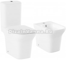 Комплект Унитаз напольный Lavinia Boho Bristol Rimless 3305202R-33053030-33290500 безободковый, с микролифтом + Биде напольное 33050040