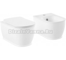 Комплект Унитаз подвесной Lavinia Boho Bell Pro Rimless 33301101R-33290100 безободковый, с микролифтом + Биде подвесное 33010050