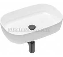 Раковина Lavinia Boho Bathroom Sink Slim 21520062 с сифоном и донным клапаном, черный матовый