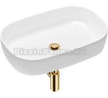 Раковина Lavinia Boho Bathroom Sink Slim 21520063 с сифоном и донным клапаном, золото