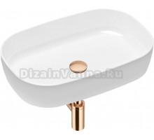 Раковина Lavinia Boho Bathroom Sink Slim 21520066 с сифоном и донным клапаном, розовое золото