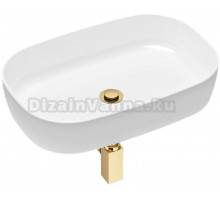 Раковина Lavinia Boho Bathroom Sink Slim 21520073 с сифоном и донным клапаном, золото