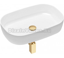 Раковина Lavinia Boho Bathroom Sink Slim 21520074 с сифоном и донным клапаном, золото