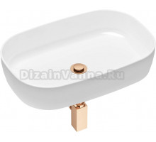 Раковина Lavinia Boho Bathroom Sink Slim 21520075 с сифоном и донным клапаном, розовое золото