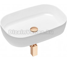 Раковина Lavinia Boho Bathroom Sink Slim 21520076 с сифоном и донным клапаном, розовое золото