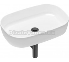 Раковина Lavinia Boho Bathroom Sink Slim 21520081 с сифоном и донным клапаном, черный матовый