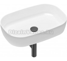 Раковина Lavinia Boho Bathroom Sink Slim 21520082 с сифоном и донным клапаном, черный матовый