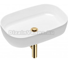 Раковина Lavinia Boho Bathroom Sink Slim 21520083 с сифоном и донным клапаном, золото