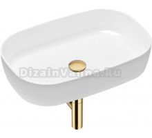 Раковина Lavinia Boho Bathroom Sink Slim 21520084 с сифоном и донным клапаном, золото