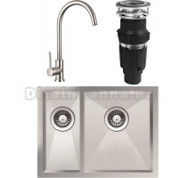 Комплект Мойка кухонная TopZero TNL 340.70.30 12K R нержавеющая сталь + Смеситель TPZ 202 нержавеющая сталь + Измельчитель Bone Crusher BC 610-AS