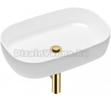 Раковина Lavinia Boho Bathroom Sink Slim 21520093 с сифоном и донным клапаном, золото