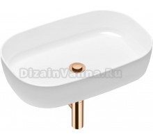 Раковина Lavinia Boho Bathroom Sink Slim 21520095 с сифоном и донным клапаном, розовое золото