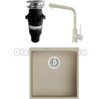 Комплект Мойка кухонная TopZero TopGran Marina 430.460-08 jasmine 08 + Смеситель Donald jasmine 08 + Измельчитель Bone Crusher BC 810-SL Slim Line