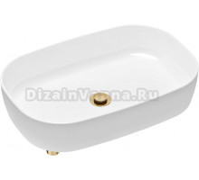 Раковина Lavinia Boho Bathroom Sink Slim 21520103 с сифоном и донным клапаном, золото