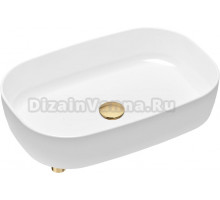 Раковина Lavinia Boho Bathroom Sink Slim 21520104 с сифоном и донным клапаном, золото